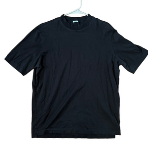 Malo Black Basic Tee Shirt Size Medium Mens Made In Italy
